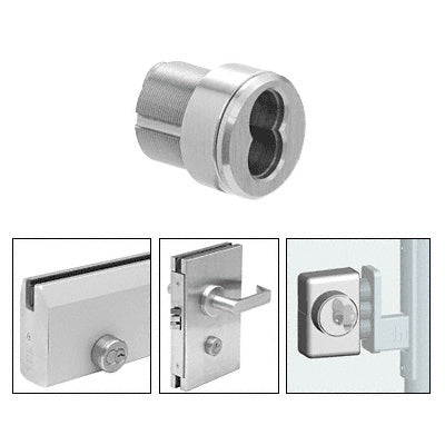 CRL Brushed Stainless Mortise Housing for 7-Pin Small Format Interchangeable Cores (SFIC) - Item # 1CHBS