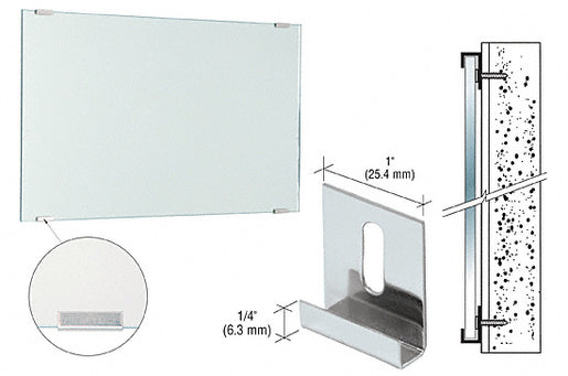 CRL Nickel Plated Dallas Mirror Clips for 1/4" Mirror - Item # 778A