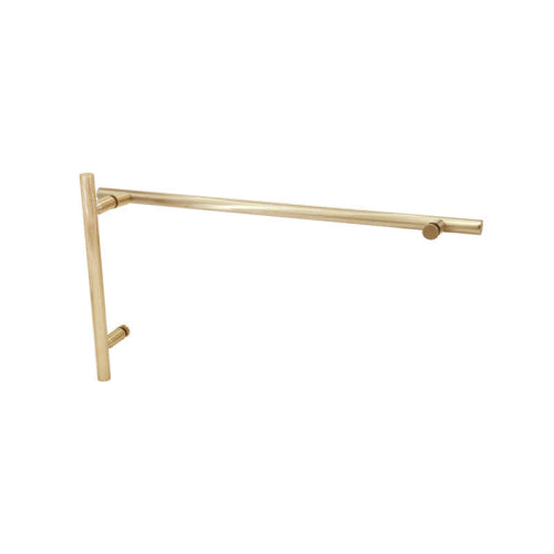 FHC 8" x 24" Ladder Pull/Towel Bar Combo - Satin Brass - Item # LHTB8X24SB