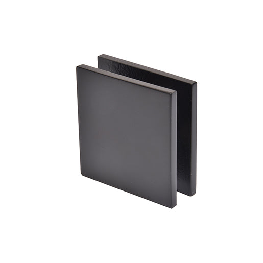 CRL Oil Rubbed Bronze Square Style Hole-in-Glass Fixed Panel U-Clamp - Item # SCU40RB