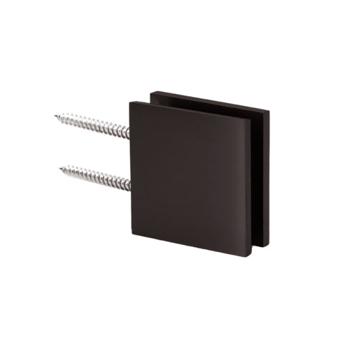 FHC Notch Style Wall Mount Clamp Double Mounting Holes for 3/8" to 1/2" Glass - Item # SFCU10RB