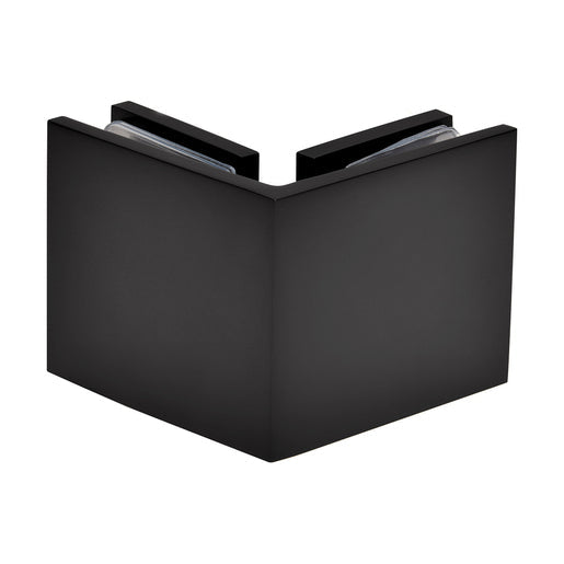 CRL Matte Black Square 90 Degree Glass-to-Glass Clamp - Item # SGC90MBL
