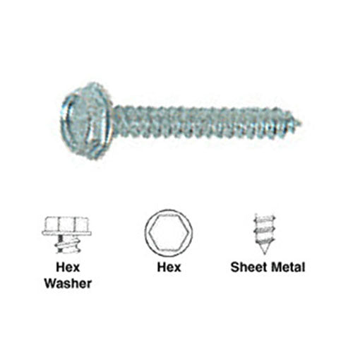 #10 x 1-1/2" Hex Washer Head Self Drilling Screws  - 100 pack - Item # 10X112HWSMS