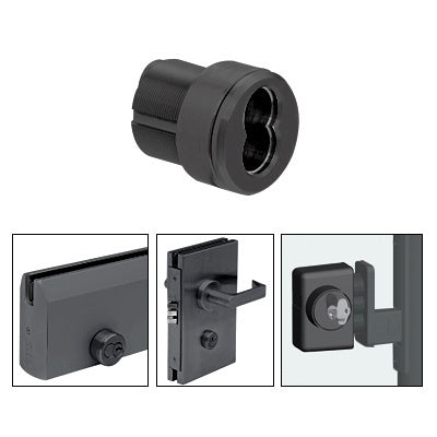 CRL Matte Black Mortise Housing for 7-Pin Small Format Interchangeable Cores (SFIC) - Item # 1CHMBL