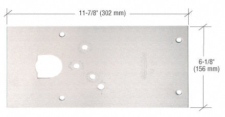 Rixson® Satin Chrome 28 Series Center-Hung Left Hand Floor Mounted Door Closer Cover Plate - Item # 284720LHSC