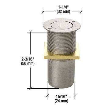 CRL Brushed Nickel Dust Proof Keeper - Item # AMR207BN