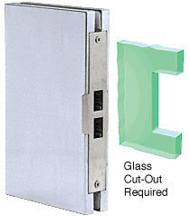 CRL Satin Anodized 6" x 10" Center "Entrance" Lock Glass Keeper - Item # DLK610ESC
