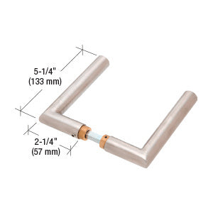 CRL Brushed Stainless PTH Series Modern Style Lever Handle - Item # PTH306BS