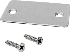 CRL Brushed Stainless End Cap with Screws for Shallow U-Channel - Item # SCECBS