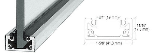 CRL Satin Anodized 120" Shallow U-Channel - Item # SCSA3812SL