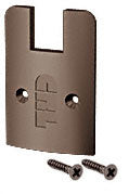 CRL Black Bronze Anodized Low Profile Sidelite Rail Cap With Screws - Item # SREC2SDU