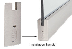 CRL Brushed Stainless 4" Square End Cap for Sidelite Rails - Item # SREC4SBS