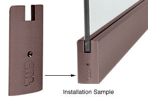 CRL Black Bronze Anodized 4" Square End Cap for Sidelite Rails - Item # SREC4SDU