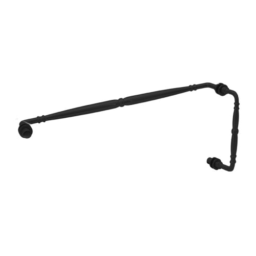 FHC 8" x 24" Baroque Pull/Towel Bar Combo for 1/4" to 1/2" Glass - Matte Black - Item # BAR8X24MB
