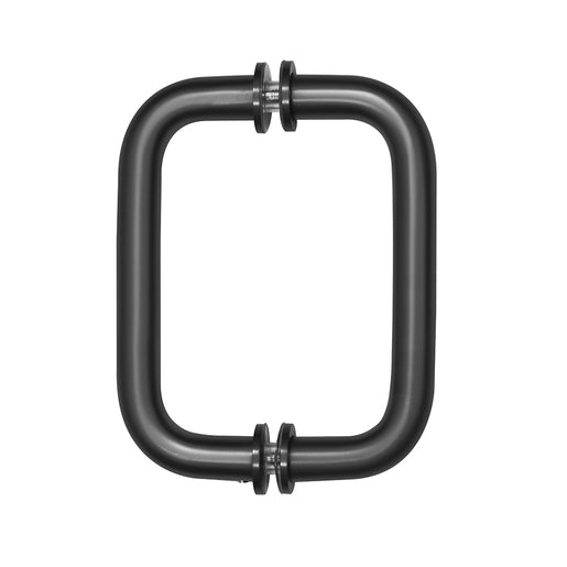 CRL Matte Black 6" BM Series Tubular Back-to-Back Pull Handle - Item # BM6X6MBL