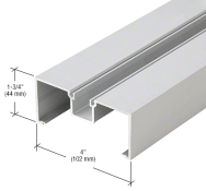 Crl-US Aluminum Open Back Mullion - Clear Anodized Finish - 24'2" - Item # J40211