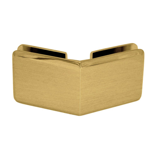 FHC Beveled 135 Degree Glass-To-Glass Clamp - Satin Brass - Item # CBU135SB