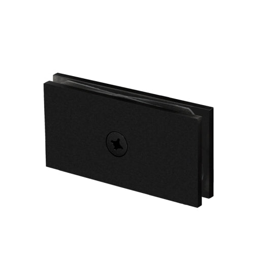 FHC Square 180 Degree Glass Clamp with 1 Hole - Matte Black - Item # CS1180MB