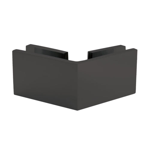 FHC Square 135 Degree Clamp Glass-to-Glass - Matte Black - Item # CSU135MB