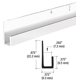 CRL Brite Anodized 1/4" Standard Aluminum J-Channel - Item # D636BA
