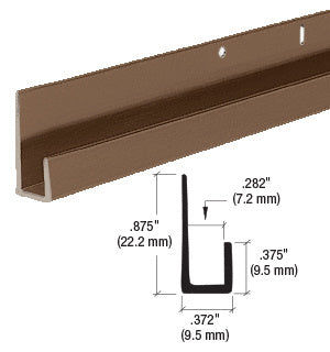 CRL Bronze Electro-Static Paint 1/4" Standard Aluminum J-Channel - Item # D636BRZ