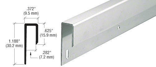 CRL Satin Anodized 1/4" Deep Nose Aluminum J-Channel - Item # D645A