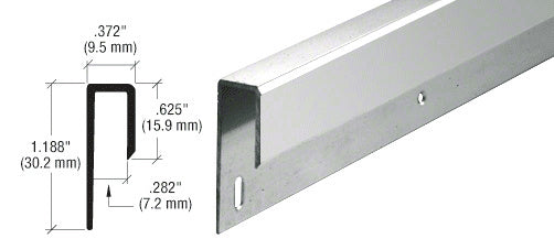 CRL Brite Anodized 1/4" Deep Nose Aluminum J-Channel - Item # D645BA