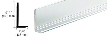 CRL Brite Anodized 1/4" Aluminum L-Bar Extrusion - Item # DV607BA