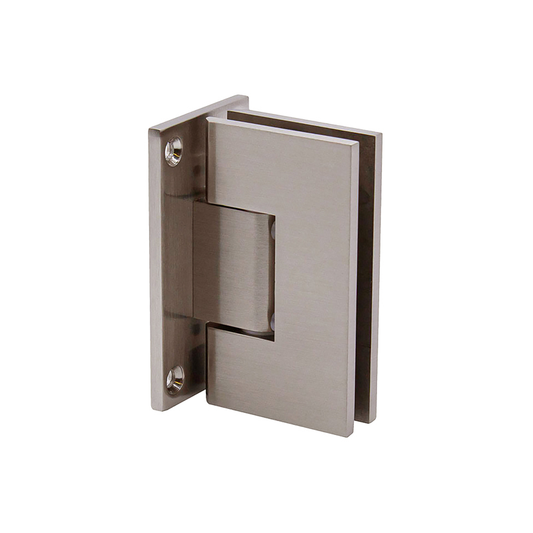 FHC Jr Glendale Square Wall Mount Hinge Full Back Plate - Brushed Nickel - JRGLENF1BN