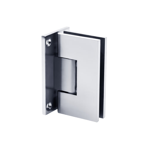 FHC Jr Glendale Square Wall Mount Hinge Full Back Plate - Polished Chrome - JRGLENF1CH