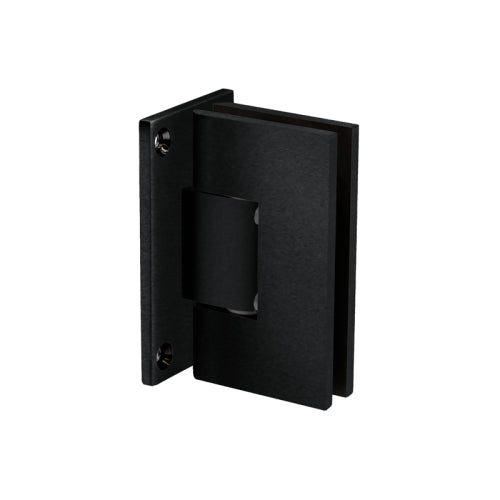 FHC Jr Glendale Square Wall Mount Hinge Full Back Plate - Matte Black - JRGLENF1MB