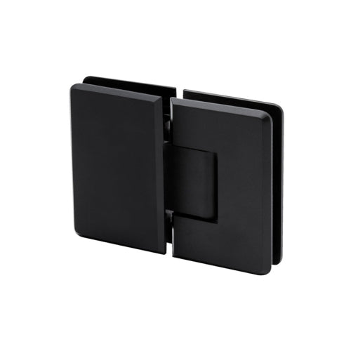 FHC Jr Preston 180 Degree Glass-to-Glass Hinge for 1/4" Glass - Matte Black - Item # JRPRES180MB