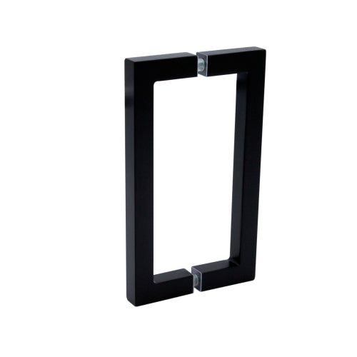 FHC 8" Center-to-Center Square Pull - Matte Black - Item # PHSQ8X8MB