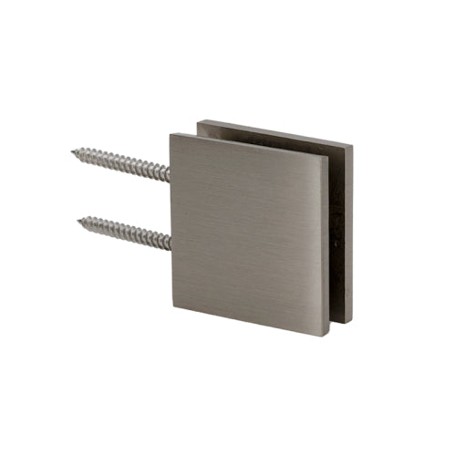 FHC Notch Style Wall Mount Clamp Double Mounting Holes for 3/8" to 1/2" Glass - Item # SFCU1BN