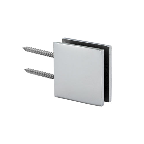 FHC Notch Style Wall Mount Clamp Double Mounting Holes for 3/8" to 1/2" Glass - Item # SFCU1CH