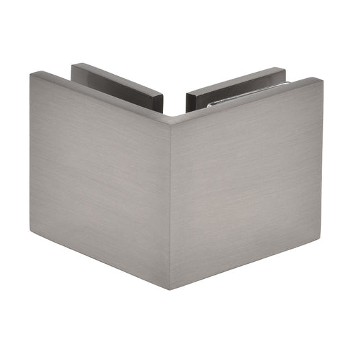 CRL Brushed Nickel Square 90 Degree Glass-to-Glass Clamp - Item # SGC90BN