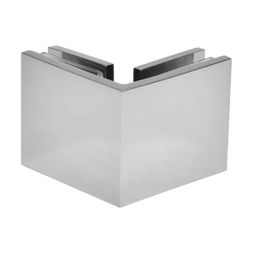 CRL Polished Chrome Square 90 Degree Glass-to-Glass Clamp - Item # SGC90CH