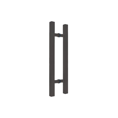 FHC 12" Square Ladder Handle Back-to-Back 8" Center-To-Center - Oil Rubbed Bronze - Item # SQLH120RB