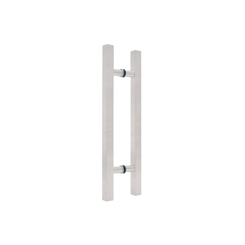 FHC 12" Square Ladder Handle Back-to-Back 8" Center-To-Center - Brushed Nickel - Item # SQLH12BN