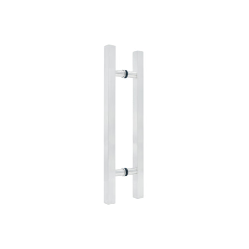 FHC 12" Square Ladder Handle Back-to-Back 8" Center-To-Center - Polished Chrome - Item # SQLH12CH