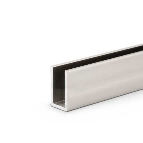 FHC Classic U-Channel 1" Tall For 1/2" Glass - 95" Long - Polished Nickel - SUCD121PN