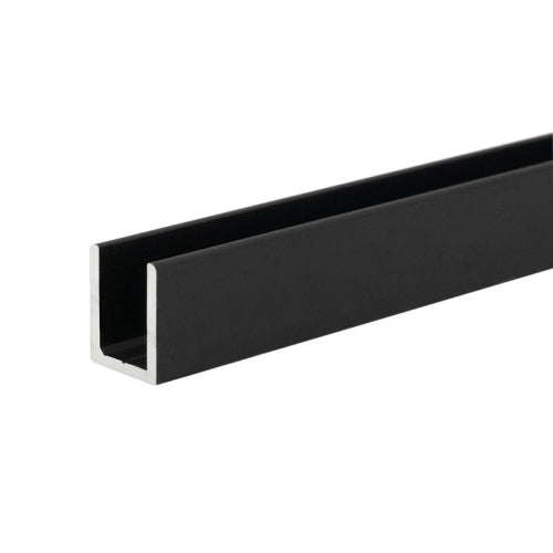 FHC Classic U-Channel for 3/8" Glass - 95" Long - Matte Black - SUCD38MB
