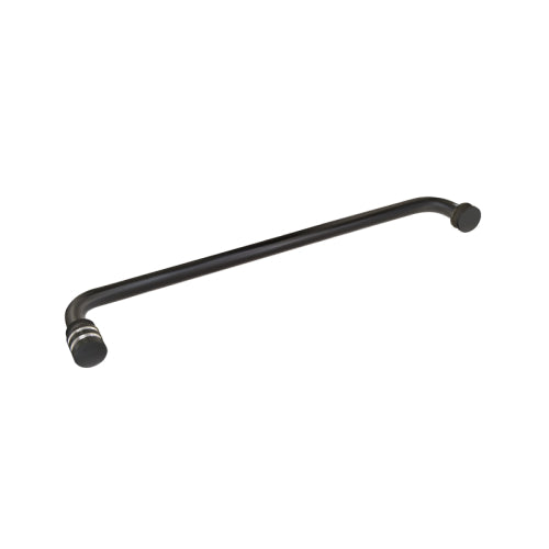 FHC 24" Towel Bar/Modern Knob Combo - Matte Black - Item # TBRDK124MB