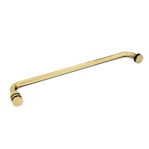 FHC 24" Towel Bar/Modern Knob Combo - Satin Brass - Item # TBRDK124SB