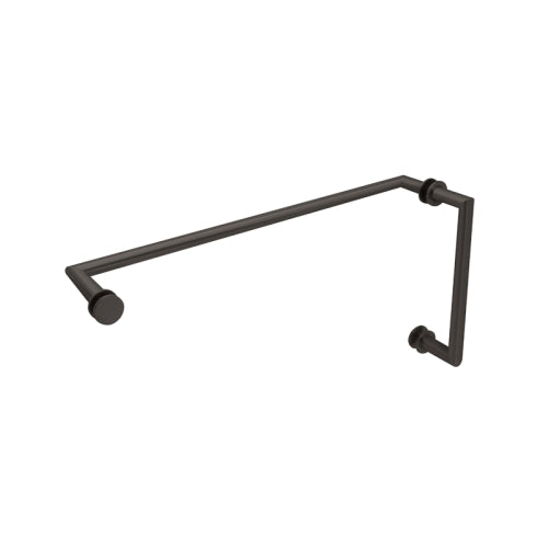 FHC 8" x 18" Mitered Pull/Towel Bar Combo - Oil Rubbed Bronze - Item # TBRM8X180RB