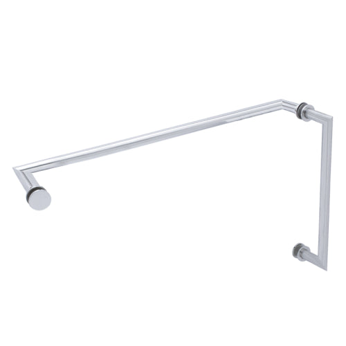 FHC 8" x 24" Mitered Pull/Towel Bar Combo - Polished Chrome - Item # TBRM8X24CH