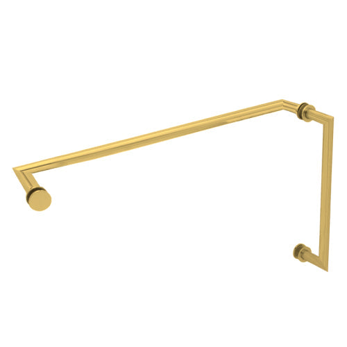 FHC 8" x 24" Mitered Pull/Towel Bar Combo - Satin Brass - Item # TBRM8X24SB