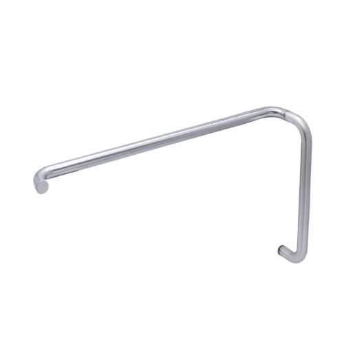 FHC 8" x 22" Tubular Pull/Towel Bar Combo No Washers for 1/4" to 1/2" Glass - Brushed Nickel - Item # TBRN8X22BN